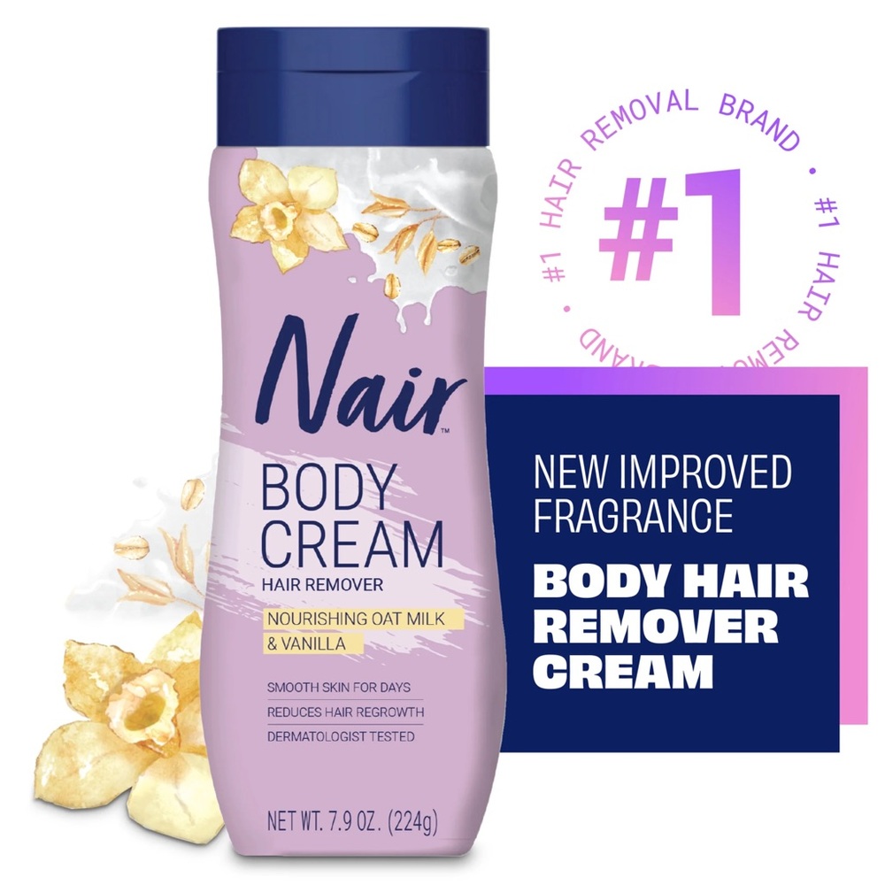 Nair Body Cream Hair Remover - oat milk and vanilla scented
